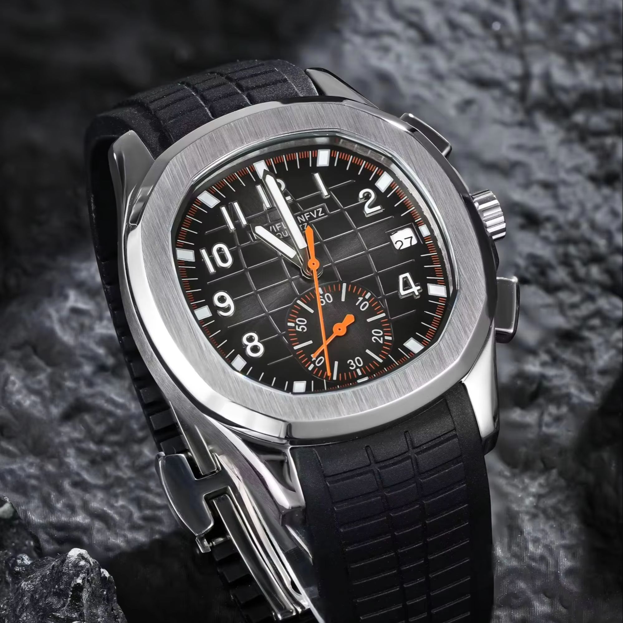 Luxury Watch With Rubber Strap - Orologio di Lusso da Uomo 40MM