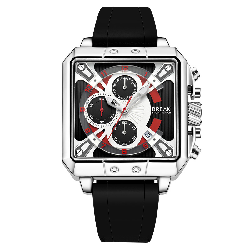 Luxury Watch With Rubber Strap - Nuovo cronografo al quarzo di marca