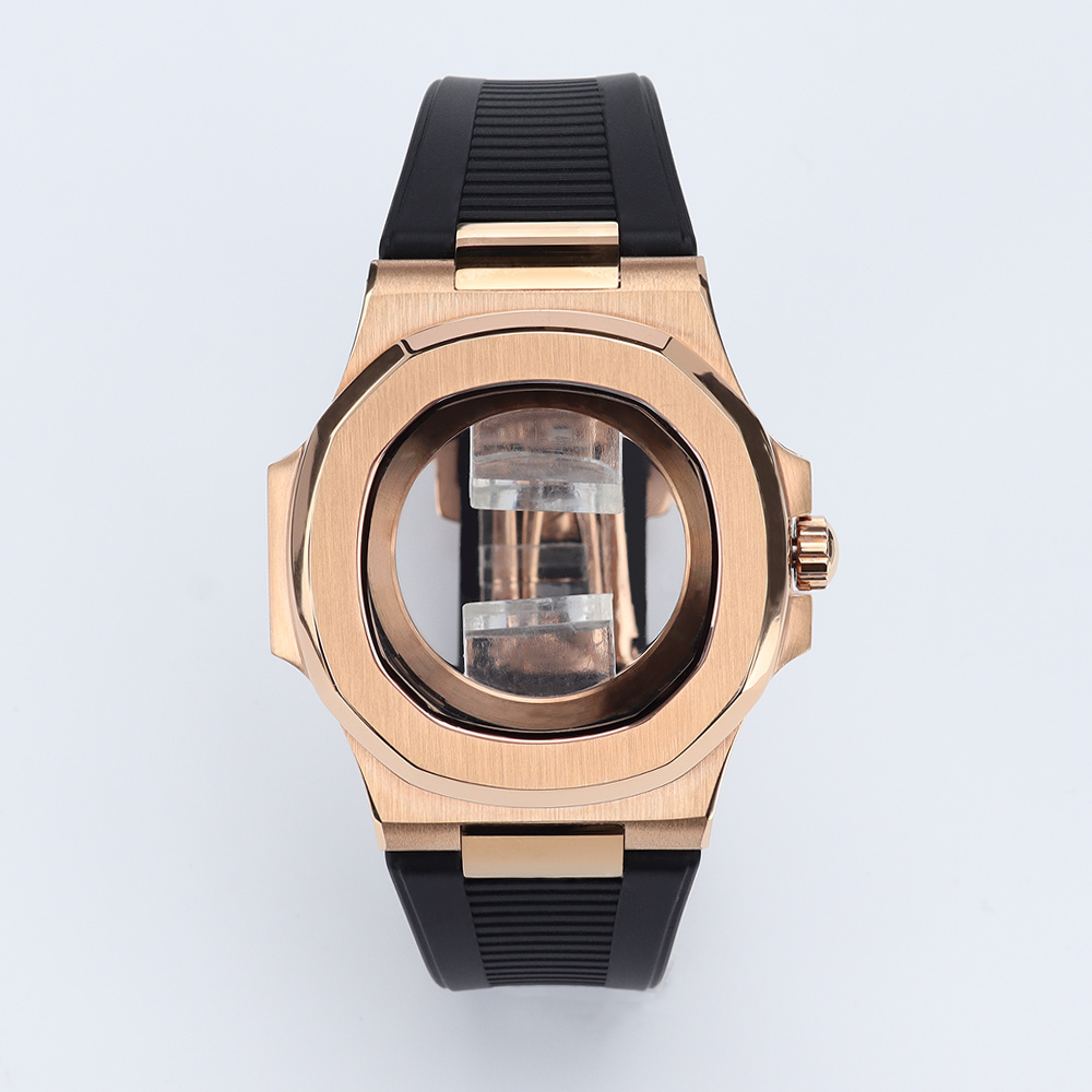 Luxury Watch With Rubber Strap - Cassa per Orologio Quadrata Impermeabile da