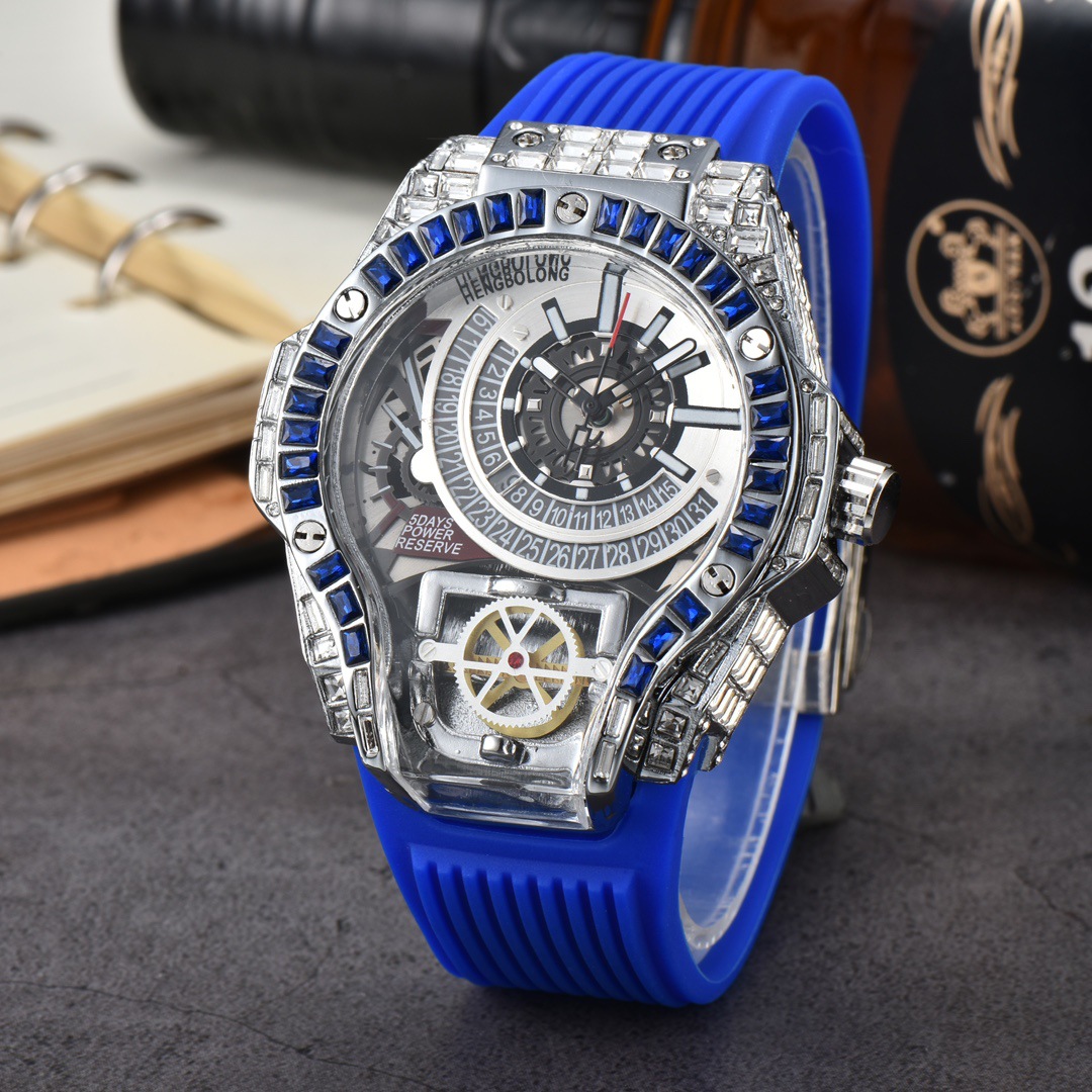 Cassa piena di diamanti Busine - Luxury Watch With Rubber Strap recensione e prezzo